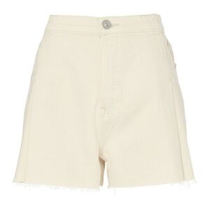 Hudson Cream High-Waisted Shorts - Eva Pleated Shorts